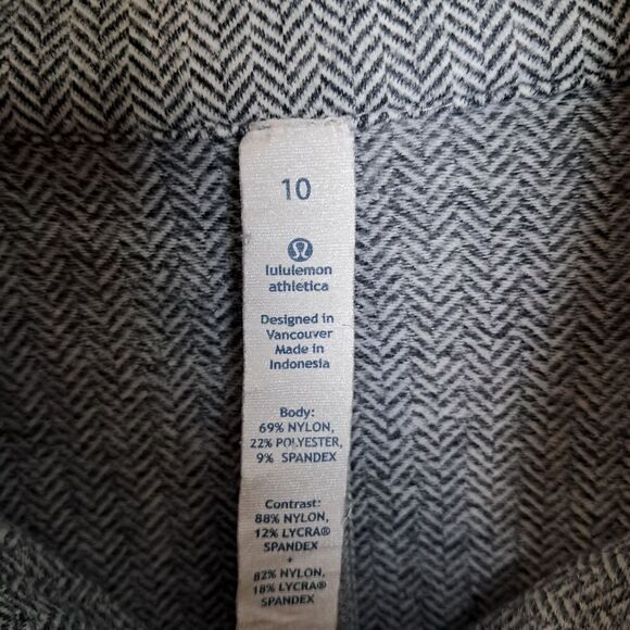 Lululemon Run Full Tilt Ghost Herringbone Long Sleeve Quarter Zip Pullover 10 - Picture 2 of 4